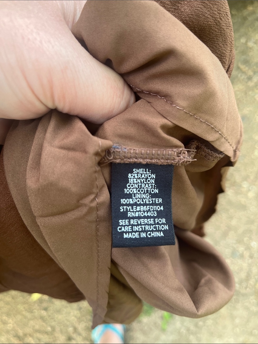 New Brown Embroidered Square-Neck Midi Dress - Picture 12 of 12